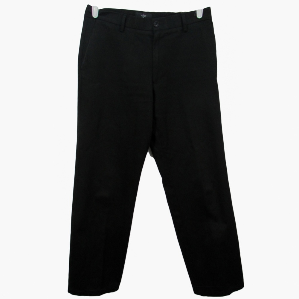Dockers Mens D2 Black Signature Khaki Straight Fit